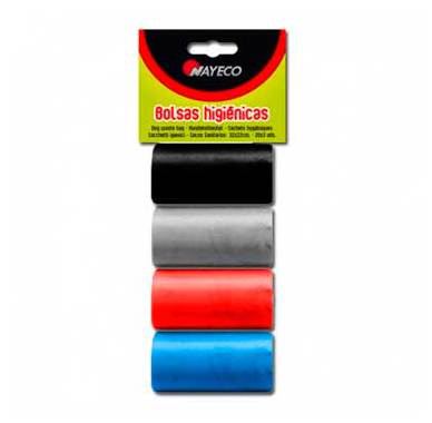Bolsas higiénicas 4 rollos (colores surtidos) Bolsas higiénicas 4 rollos (colores surtidos)