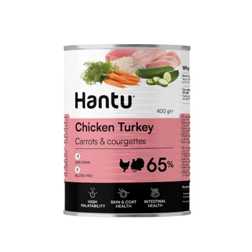 Comida Húmeda de Pollo y Pavo con Zanahorias y Calabacín para Perros Adultos Comida Húmeda de Pollo y Pavo con Zanahorias y Calabacín para Perros Adultos